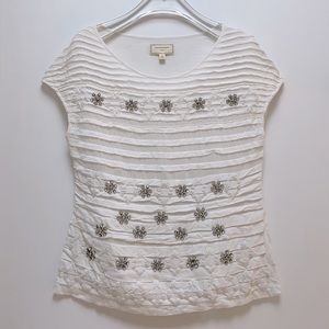 Moulinette Soeurs embroidered rhinestone blouse